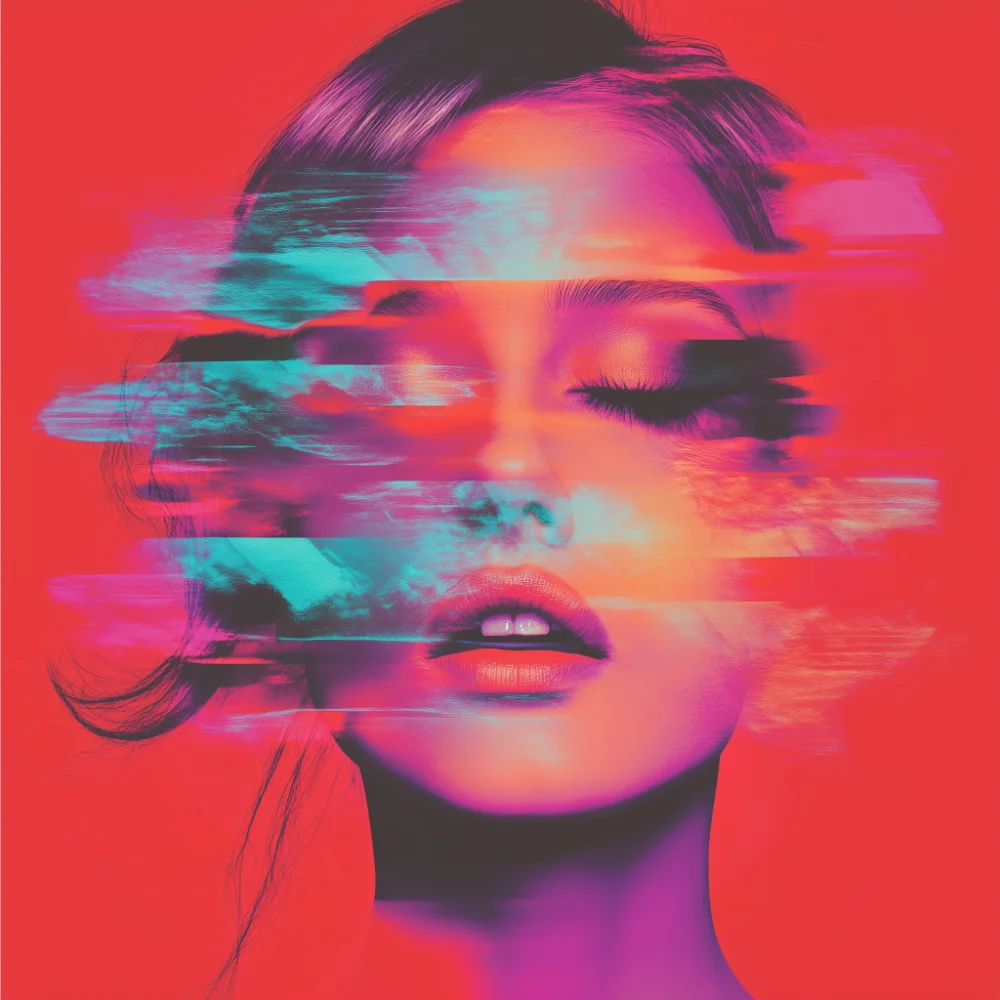 Custom illustration of a woman's face