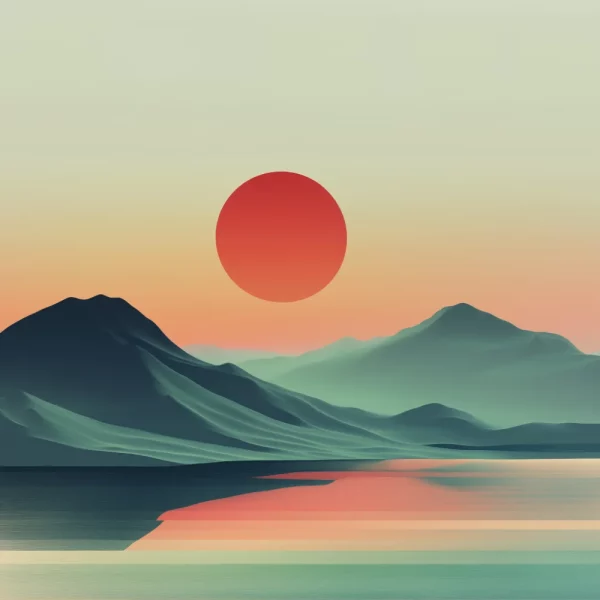 Abstract sunset artwork